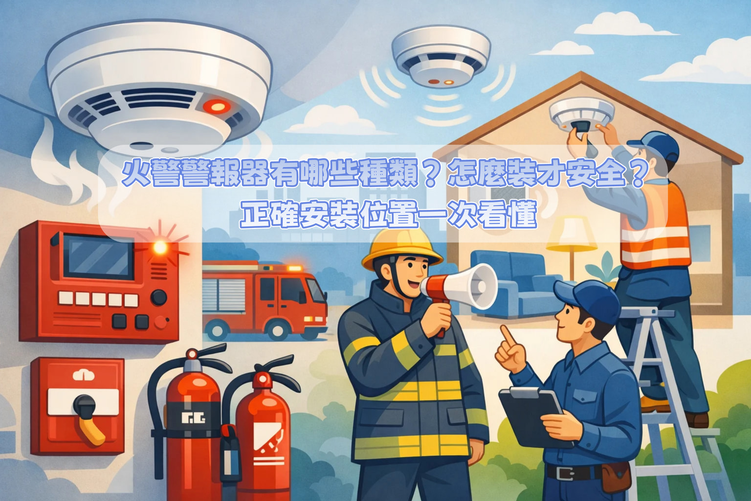 火警警報器有哪些種類？怎麼裝才安全？正確安裝位置一次看懂