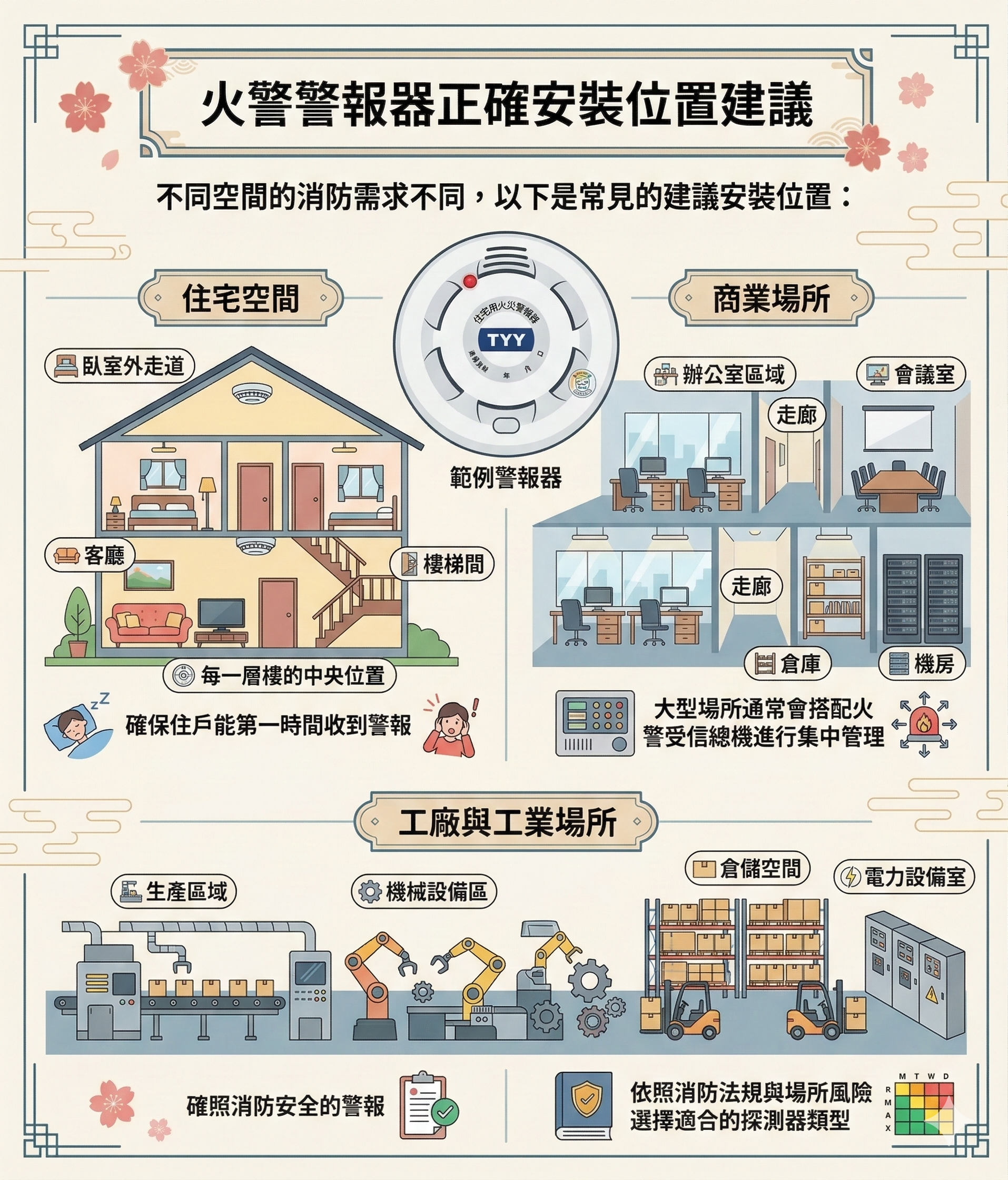 火警警報器正確安裝位置建議 火警警報器正確安裝位置建議